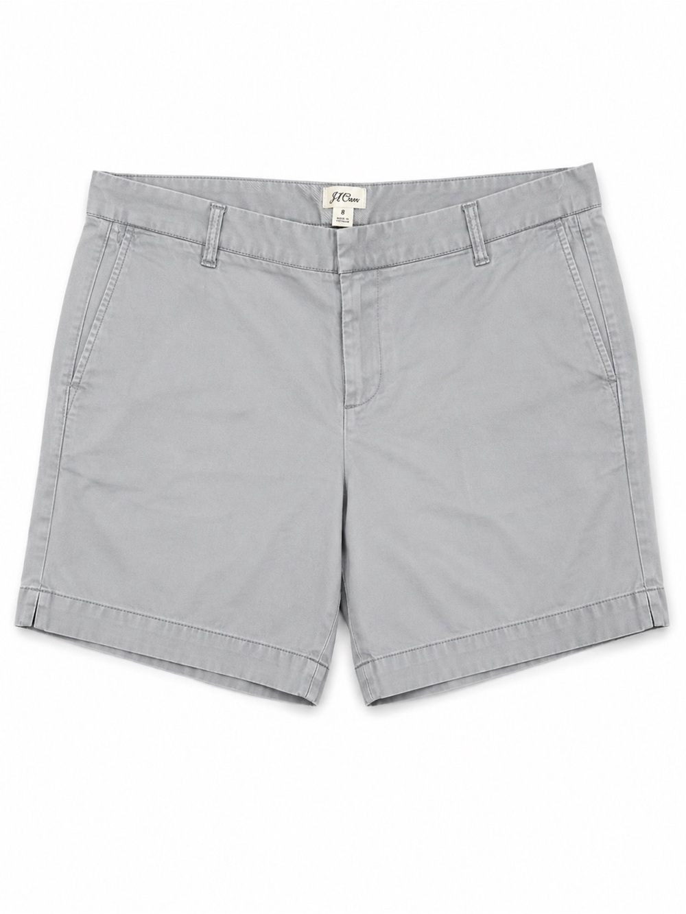 j.crew light gray chino shorts size 8